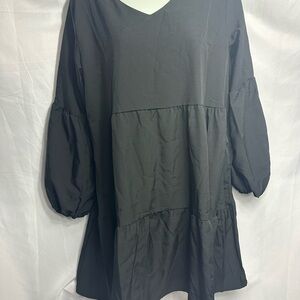 Elegant Black Long Sleeve Dress